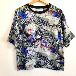 VTG Lajate 80's Cool Graphic Short Sleeve Top Size Large